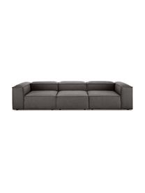 Modulares Sofa Lennon (4-Sitzer), Bezug: 100% Polyester Der strapa, Gestell: Massives Kiefernholz, FSC, Füße: Kunststoff, Webstoff Anthrazit, B 327 x T 119 cm