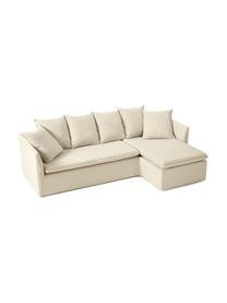 Ecksofa Mila (3-Sitzer), Bezug: 100% Polyester Der hochwe, Gestell: Kieferholz, Faserplatte, , Webstoff Dunkelbeige, B 230 x H 85 cm, Eckteil rechts