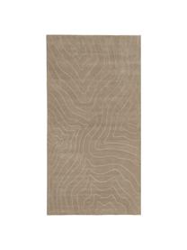 Ręcznie tuftowany dywan z wełny Aaron, Taupe, S 300 x D 400 cm (Rozmiar XL)