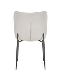 Polstrovaná židle z tkané látky Tess, Krémově bílá, černá, Š 49 cm, H 64 cm