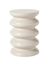 Runder Beistelltisch Illy, Mitteldichte Holzfaserplatte (MDF), lackiert, Beige, Ø 35 x H 50 cm