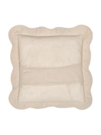Bestickte Kissenhülle Madlon aus Baumwolle in Beige, 100% Baumwolle, Beige, B 45 x L 45 cm