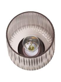 Malá přenosná stolní LED lampa s funkcí časovače Pretty Glamour, Sklo,kov, Šedobéžová, zlatá, Ø 19 cm, V 26 cm