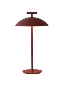 Prenosná dizajnová stolová LED lampa Mini Geen-A, Kov s práškovým náterom, Tehlovočervená, Ø 20 x V 36 cm