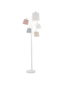 Große Verstellbare Bogenlampe Foggy, Lampenschirm: Polyester, Baumwolle, Lampenfuß: Metall, lackiert, Weiß, Grau, Rosa, B 80 x H 200 cm
