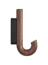 Patère en bois de noyer Umbrella, tailles variées, Bois de noyer, noir, larg. 6 x haut. 13 cm