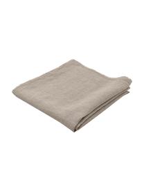 Obrus z lnu Olga, 100% len z certyfikatem European-Flax

Z natury len jest szorstki i naturalnie pomarszczony. Wysoka odporność na rozdarcie sprawia, że len jest odporny na ścieranie i wytrzymały., Jasny brązowy, Dla 4-6 osób (S 145 x D 200 cm)