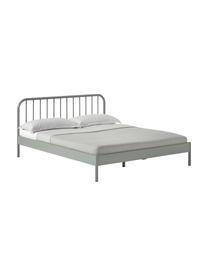 Łóżko z metalu Sanna, Metal malowany proszkowo, Zielony, szary, S 140 x D 200 cm