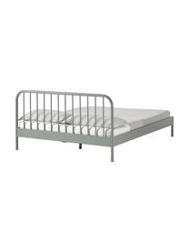 Łóżko z metalu Sanna, Metal malowany proszkowo, Zielony, szary, S 140 x D 200 cm