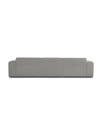 Canapé d'angle 4 places gris Melva, Tissu gris, larg. 319 x prof. 196 cm, méridienne à gauche