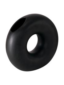 Váza Mellery, Kamenina, Černá, Š 21 cm, V 19 cm