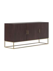 Sideboard Lyle mit Türen aus massivem Mangoholz, Korpus: Massives Mangoholz, lacki, Mangoholz, Goldfarben, B 150 x H 72 cm