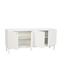 Aparador Lewiston, Exterior: tablero de fibras de dens, Interior: tablero de fibras de dens, Patas: madera de caucho maciza p, Blanco, An 161 x Al 70 cm
