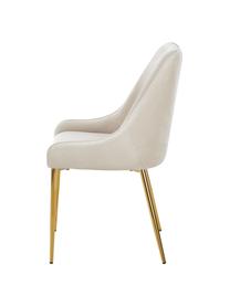 Chaise velours rembourré Ava, Velours beige, larg. 53 x prof. 60 cm