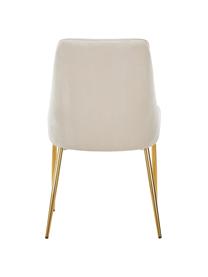 Chaise velours rembourré Ava, Velours beige, larg. 53 x prof. 60 cm