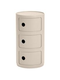 Design Container Componibili Bio, 3 Elemente, 100 % Biopolymer aus nachwachsenden Rohstoffen, Beige, matt, Ø 32 x H 59 cm