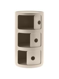 Design Container Componibili Bio, 3 Elemente, 100 % Biopolymer aus nachwachsenden Rohstoffen, Beige, matt, Ø 32 x H 59 cm