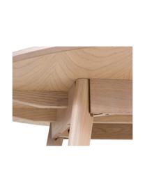 Okrúhly jedálenský stôl z dubového dreva Yumi, Ø 115 cm, Dubové drevo, masívne a biela leštená, Dubové drevo, biela leštená, Ø 115 x V 74 cm