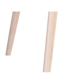 Okrúhly jedálenský stôl z dubového dreva Yumi, Ø 115 cm, Dubové drevo, masívne a biela leštená, Dubové drevo, biela leštená, Ø 115 x V 74 cm