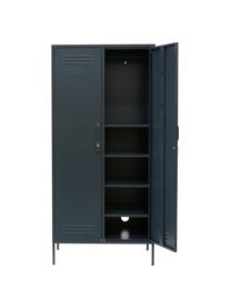 Malá šatní skříň Twinny, Ocel s práškovým nástřikem, Antracitová, Š 85 cm, V 183 cm