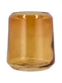 Zahnputzbecher Vintage aus Glas, Glas, Orange, transparent, Ø 10 x H 12 cm