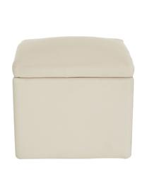 Pouf contenitore in velluto Winou, Rivestimento: velluto (poliestere) Il r, Velluto beige, Larg. 50 x Alt. 48 cm