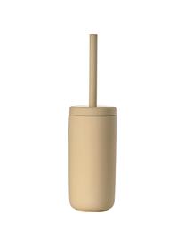 Escobilla de baño Ume, Recipiente: gres revestido con superf, Beige, Ø 10 x Al 39 cm