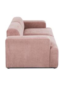 Cord-Sofa Melva (3-Sitzer), Bezug: Cord (92% Polyester, 8% P, Gestell: Massives Kiefernholz, FSC, Füße: Kunststoff, Cord Altrosa, B 238 x T 101 cm