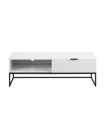 Mueble TV Kobe, Estructura: tablero de fibras de dens, Blanco, negro, An 120 x Al 40 cm