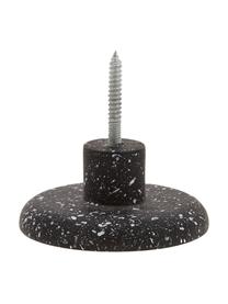 Wandhaken-Set Terrazzo, 3-tlg., Terrazzo, Schwarz, Weiß, Sondergrößen