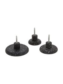 Wandhaken-Set Terrazzo, 3-tlg., Terrazzo, Schwarz, Weiß, Sondergrößen