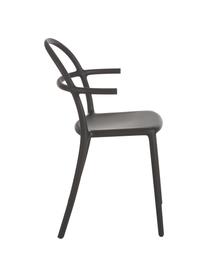 Zwarte kunststoffen stoelen Generic, 2 stuks, Gemodificeerd polypropyleen, Zwart, B 52  x D 51 cm