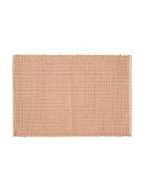 Rechteckige Tischsets Grain aus Baumwolle, 4 Stück, 100% Baumwolle, Orange, B 33 x L 49 cm