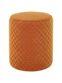 Fluwelen poef Daisy, Bekleding: fluweel (polyester) 84.00, Frame: multiplex, Fluweel terracotta, Ø 38 x H 45 cm