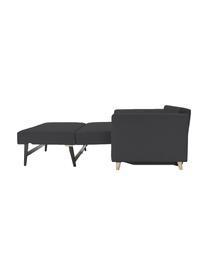 Schlafsofa Bruno (2-Sitzer) in Anthrazit, ausklappbar, Bezug: Pflegeleichtes robustes P, Rahmen: Massivholz, Webstoff Anthrazit, B 180 x T 84 cm