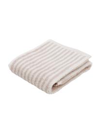 Gestreepte handdoek Viola, 2 stuks, 100% katoen, middelzware kwaliteit, 550 g/m², Beige, wit, Gastendoekje, B 30 x L 50 cm, 2 stuks