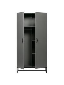 Armoire grise 2 portes Morris, Gris, larg. 100 x haut. 195 cm