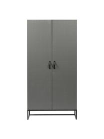 Armoire grise 2 portes Morris, Gris, larg. 100 x haut. 195 cm