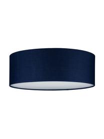 Plafondlamp Mari in donkerblauw, Lampenkap: textiel, Diffuser: kunststof, Donkerblauw, Ø 38 x H 13 cm