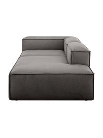 Modulare Ottomane Lennon, Bezug: 100 % Polyester Der strap, Gestell: Massives Kiefernholz FSC-, Füße: Kunststoff, Webstoff Dunkelgrau, B 269 x T 119 cm, Rückenlehne links
