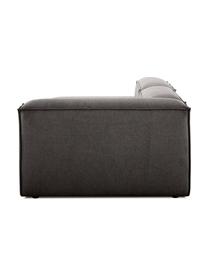 Modulare Ottomane Lennon, Bezug: 100 % Polyester Der strap, Gestell: Massives Kiefernholz FSC-, Füße: Kunststoff, Webstoff Dunkelgrau, B 269 x T 119 cm, Rückenlehne links