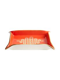 Bol Snake, Porcelana, detalles dorados, Naranja, dorado, blanco, L 18 x An 13 cm