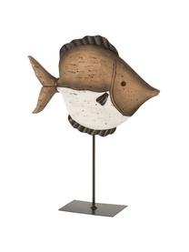 Oggetto decorativo Fish, Legno, Marrone, beige, nero, Larg. 25 x Alt. 33 cm