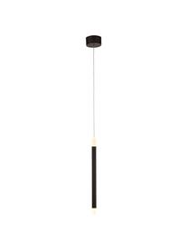 Kleine LED hanglamp Wands in zwart, Lampenkap: acryl, Baldakijn: gecoat metaal, Zwart, wit, Ø 3 x H 43 cm