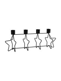 Kerzenhalter Stars, Metall, beschichtet, Schwarz, 34 x 13 cm