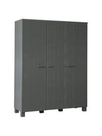 Armoire bois de pin gris Dennis, Gris foncé