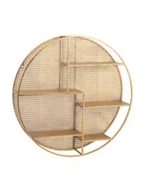 Okrągła półka ścienna z metalu Mimau, Metal lakierowany, Odcienie złotego, Ø 92 cm