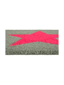 Fussmatte Big Star, Oberseite: 100% Kokosfaser, Unterseite: 100% PVC, Grau, Olivgrün, Pink, 45 x 75 cm