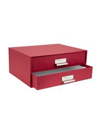 Organizer da ufficio Birger, Organizer: solido cartone laminato, Rosso scuro, Larg. 33 x Alt. 15 cm