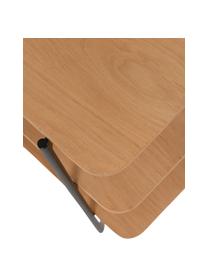 Standregal Easy aus Holz und Metall, Ablagefläche: Mitteldichte Holzfaserpla, Gestell: Metall, beschichtet, Schwarz, Braun, 90 x 55 cm